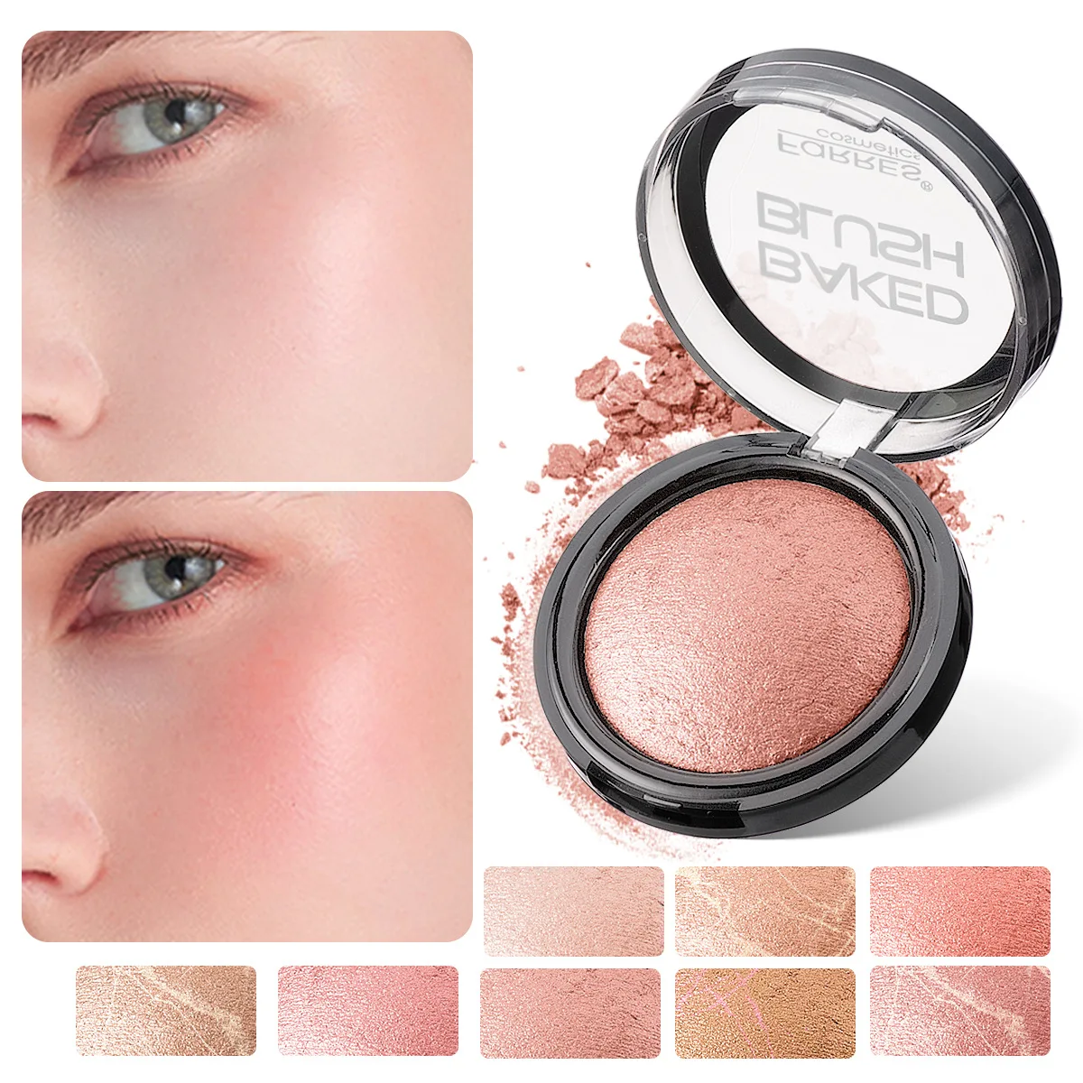 Baked Powder Blusher Powder Fine Unique Process High Saturation Color Makeup Effect Durable Suitable For Daily Stage Dinner