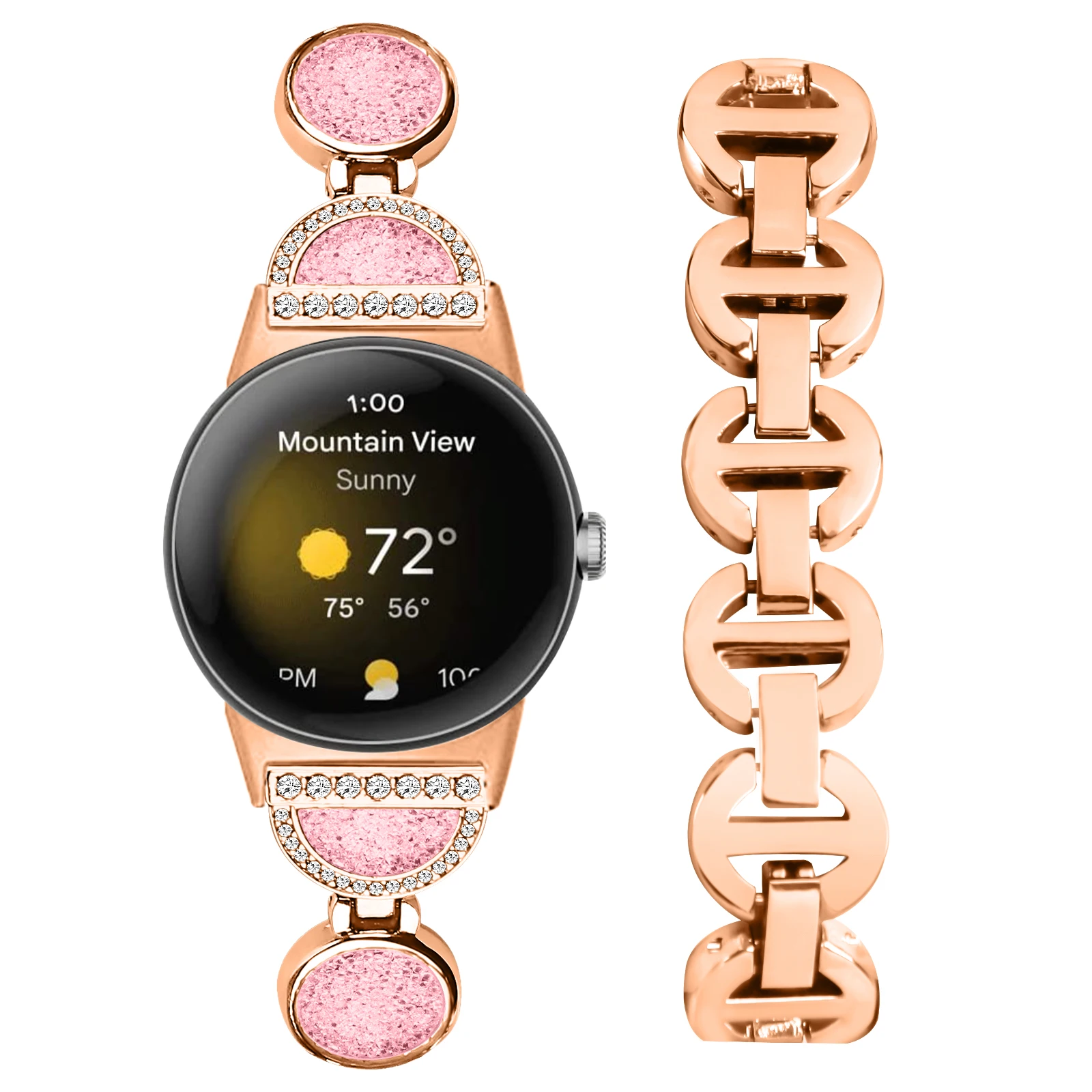 حزام من الفولاذ المقاوم للصدأ لساعة جوجل بيكسل 4 3 2 1 سوار معدني ماسي للنساء إكسسوارات لساعة بيكسل 2 أشرطة