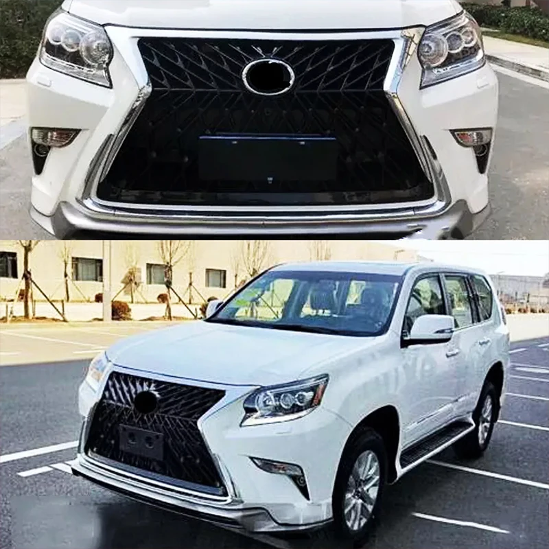 جديد 2018 نظرة مصبغة الجمعية المصد الأمامي الشواية العلوية لكزس GX460 2014-2022 شبكة المبرد الأمامي شوايات كروم مع أسود