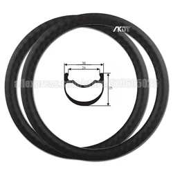 20 Inch 406 Carbon Rim 25mm Disc Tubeless Ready BMX Rim 20inch 30mm Width for 20