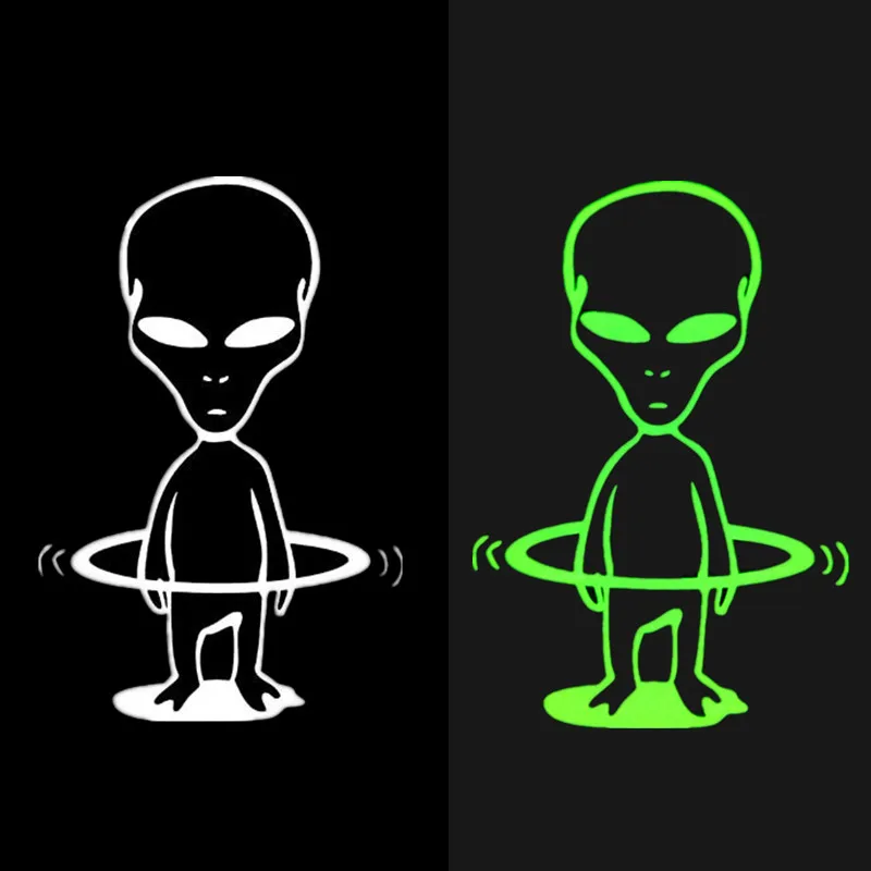 Heat Transfer PVC Patches Fluorescence Sport Alien DIY Clothes Stickers For Clothing Iron On Patches Cool For Music Festival