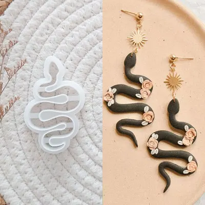 New Earrings Polymer Clay Molds Snake/Cat/Butterfly/Fox Soft Pottery Clay Cutters DIY Earring Jewelry Pendant Making Clay Tools