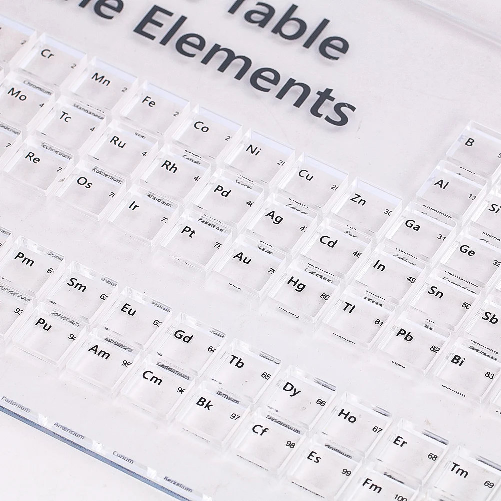 Acrylic Periodic Table Bracket Display Tray for 10mm Element Cubes Collection Science Education Storage Box Figurines Miniatures
