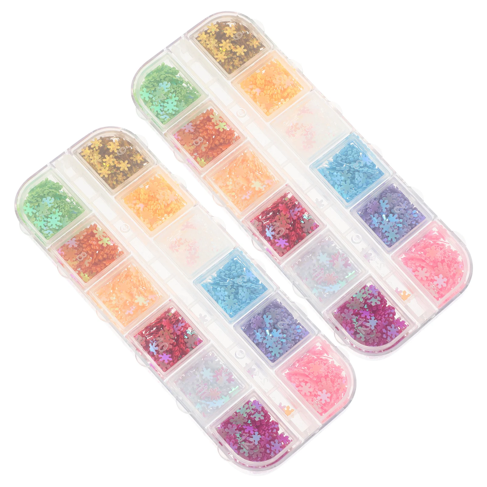 

2pcs 12-Color Nail Art Sequins Kit Sparkly Manicure Paillettes For Nails Glitter Decor Uv Gel Acrylic Design Home Phone Case