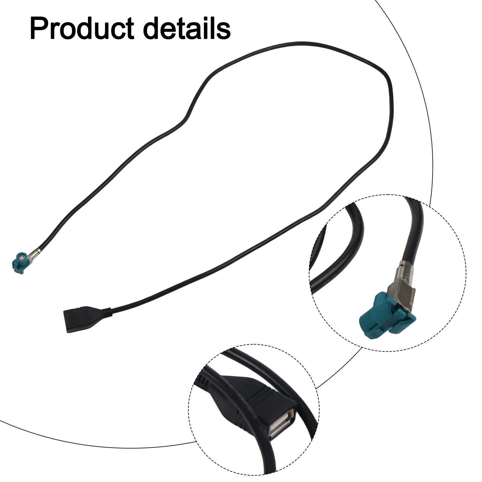 4 Pin Usb Cable For Car Usb Cable USB Video Cable 100CM 4 Pin Wire Harness 100CM Line Length 5V Voltage Car Audio Installation