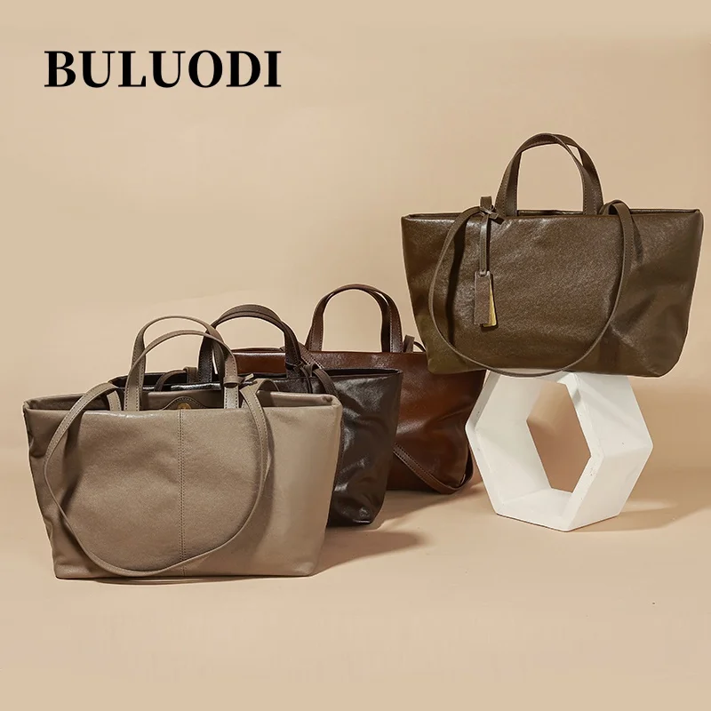 

Women's oil wax leather large capacity handbag women's high-quality cowhide handbag fashionable women's luxury handbag designer