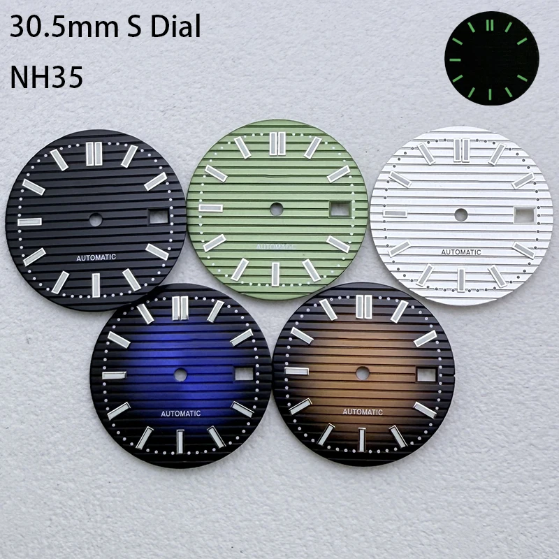 أفضل ساعة 30.5 مللي متر S شعار الفضة مسمار نوتيلوس الهاتفي صالح NH35/NH36/7S/4R حركة ساعة مزدوجة تعديل الملحقات