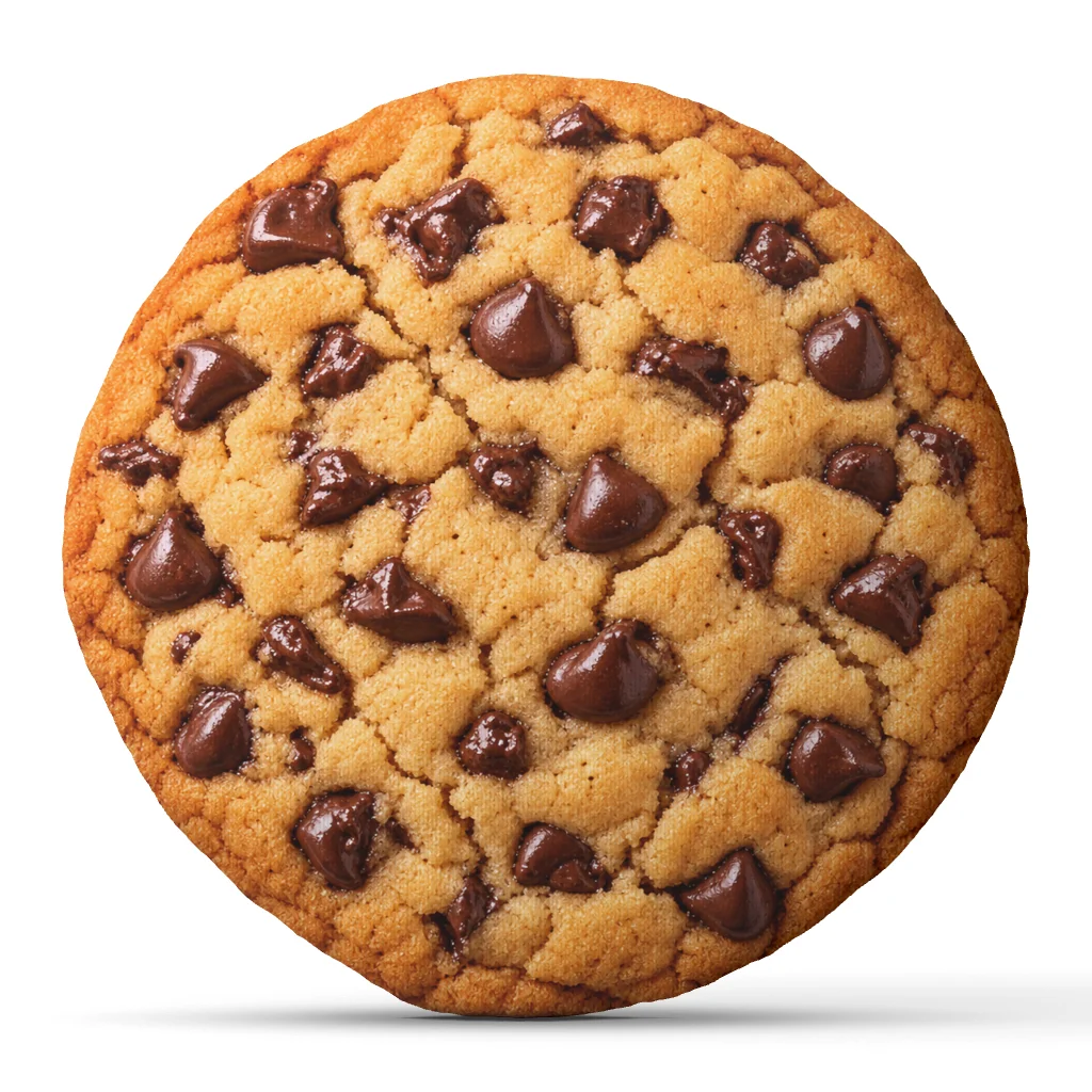 Chocolate Chip Cookie Plush Pillow Foodie Throw Cushion Shaped Stuffed Decorative Sofa Bed Home Decor Gift for Dessert Lovers