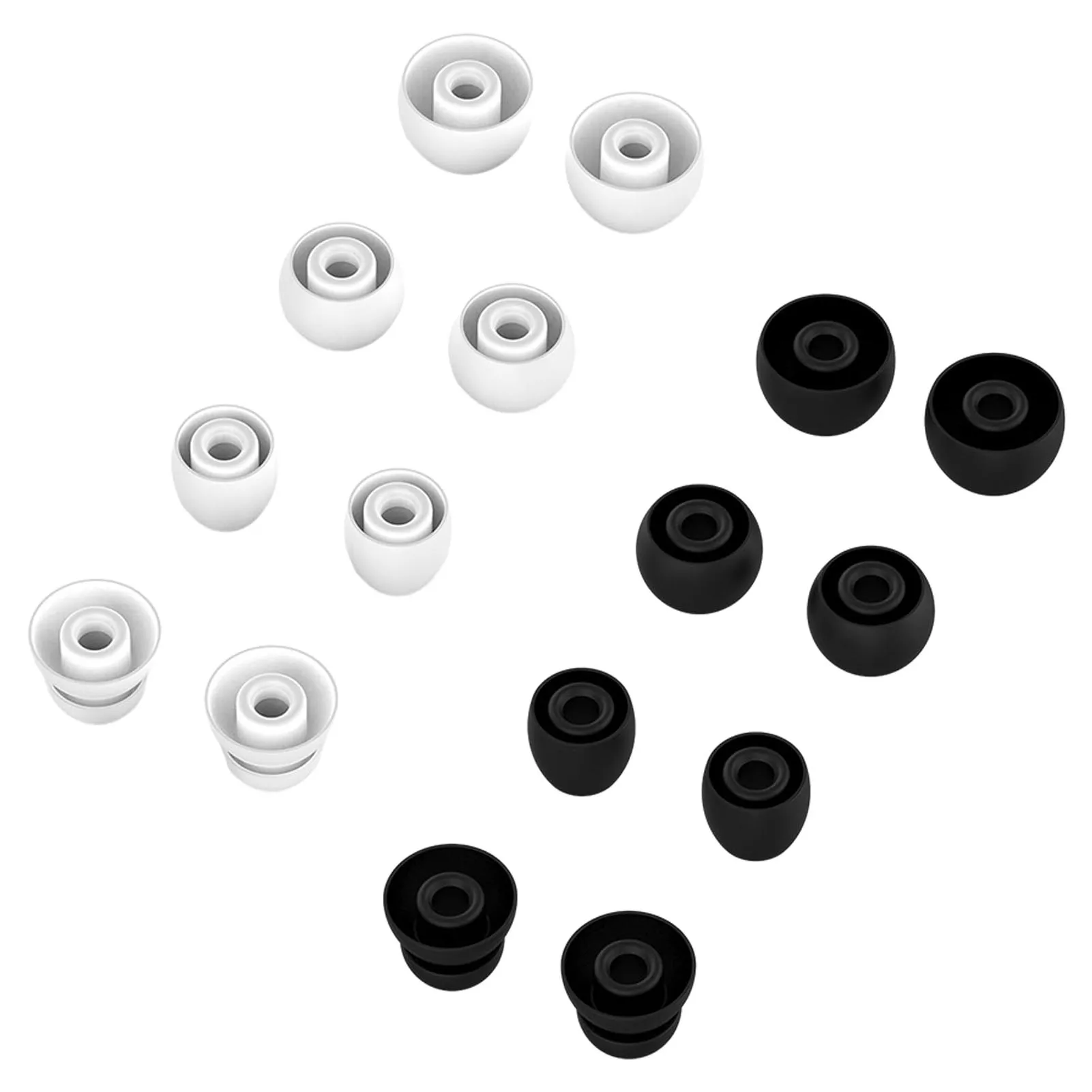 8pair Double Flange Replacement Parts Easy Install Earbuds Soft Silicone Ear Tip S M L Durable Fits For Huawei FreeBuds 4i