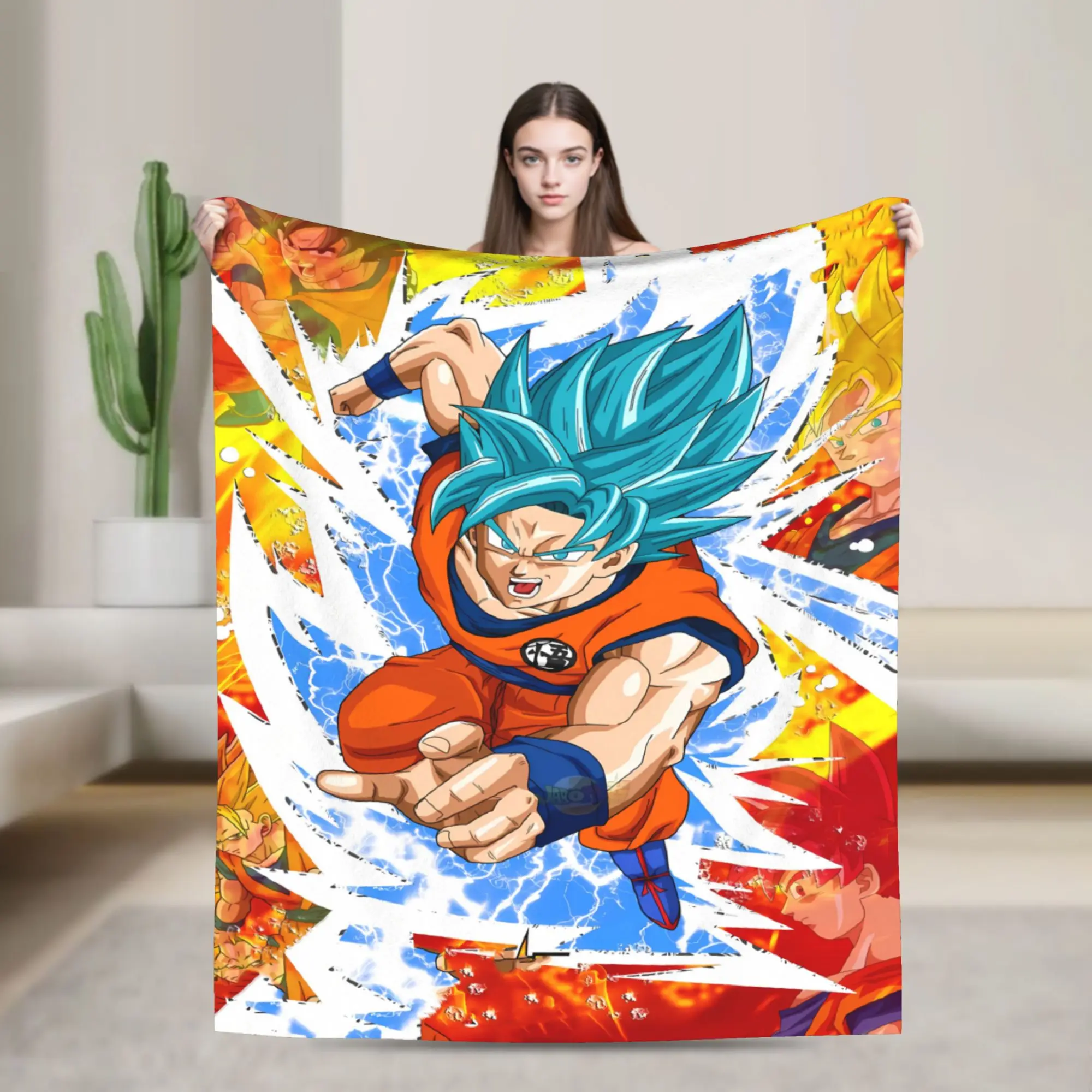 Soft Blanket Students Travel D-Dragon B-Ball 3D Japanese Anime Throw Blanket Flannel Bedspread For Home Decor Sofa Bed Cover