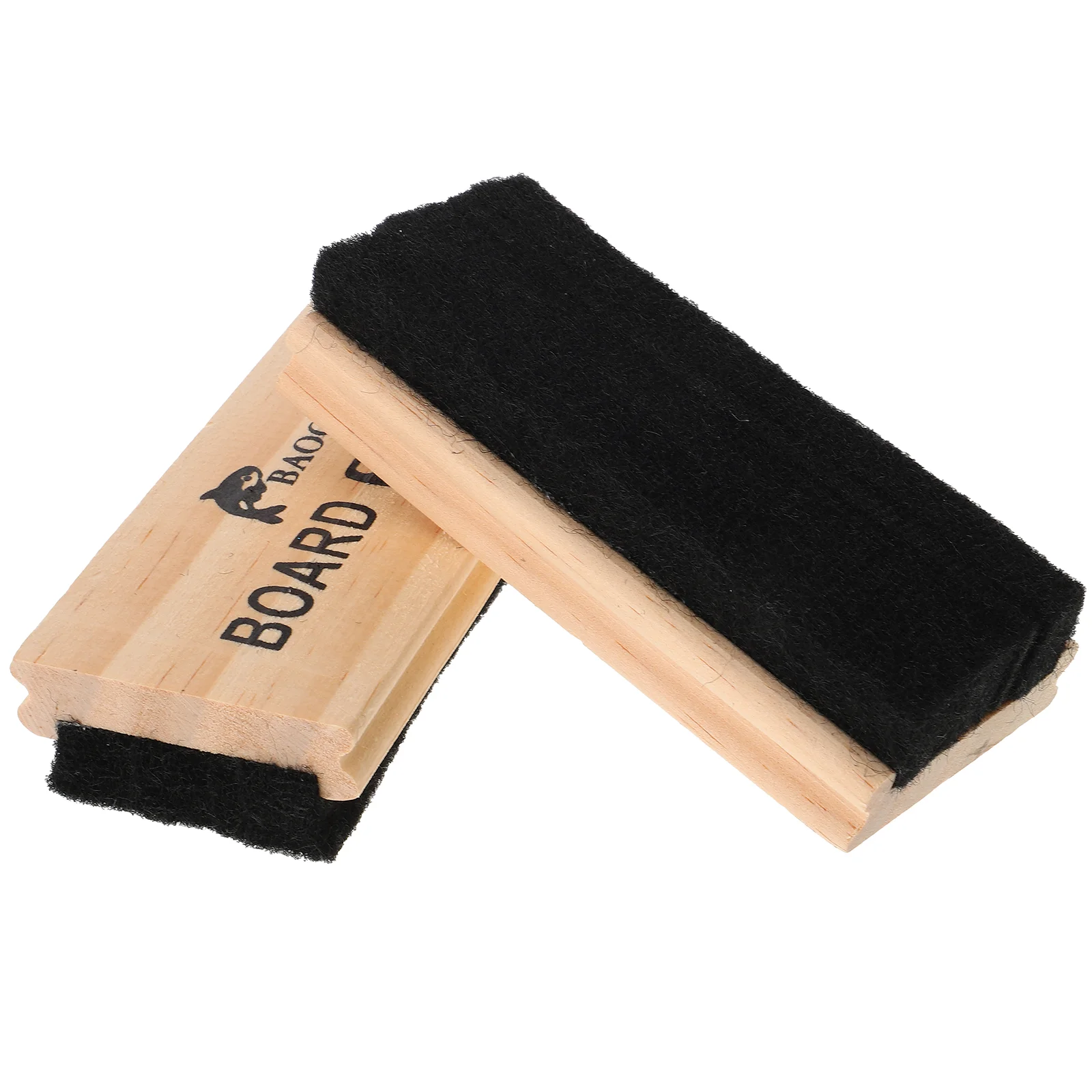 2 Pcs Office Accessories Chalkboard Eraser Blackboard Wool Felt Wood Erasers Whiteboard