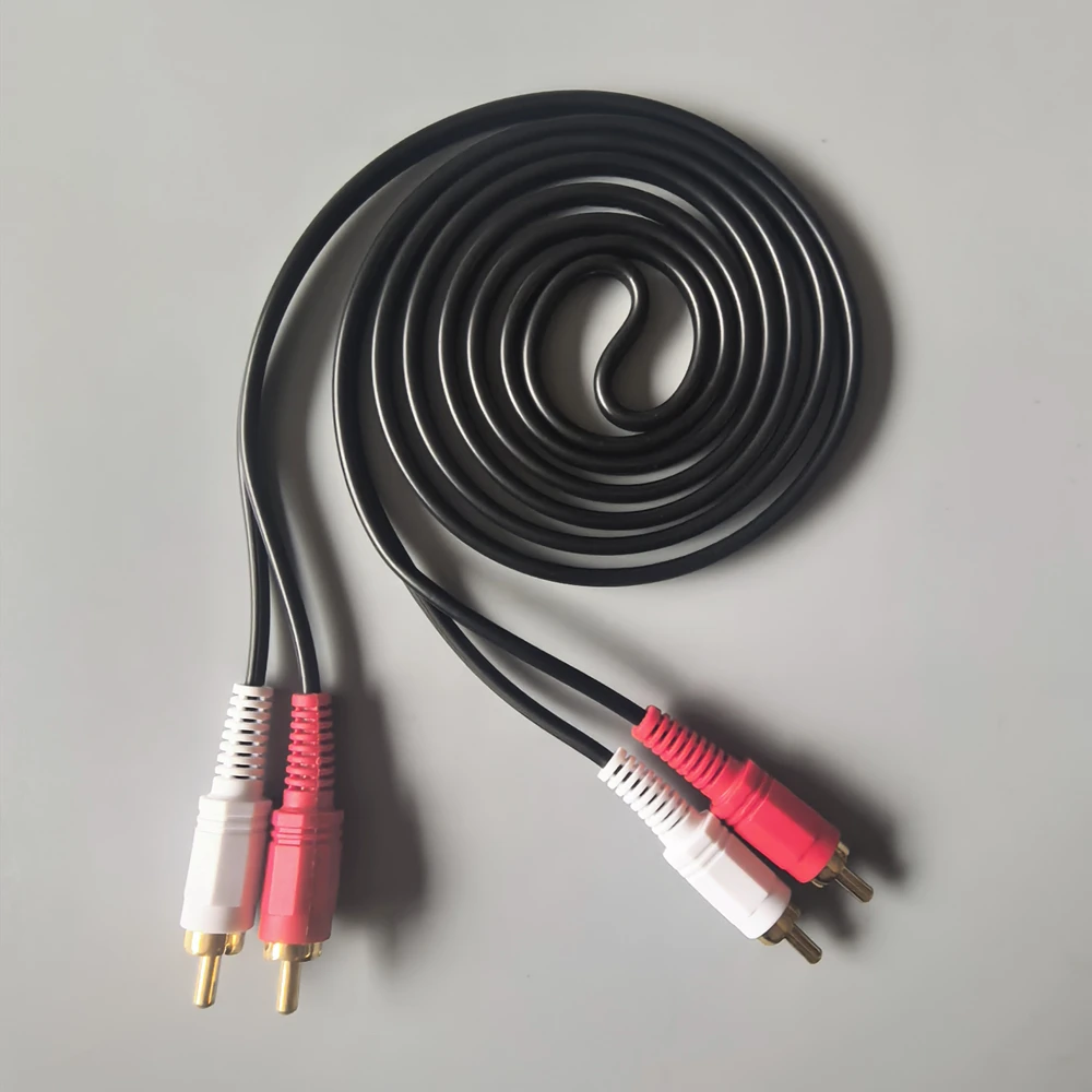 1.5/5/10/20 Meters 2RCA Male to 2 RCA Male Audio Video Cable RCA Audio Splitter Cable for DVD Sound TV Box Louder
