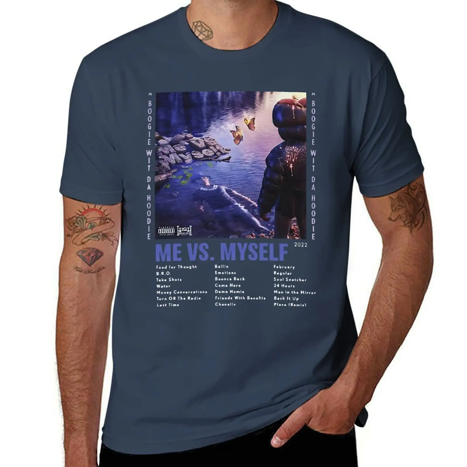 

A Boogie Wit Da Hoodie Me Vs Myself T-Shirt man t shirt cotton high quality man t shirts for men casual T-Shirt