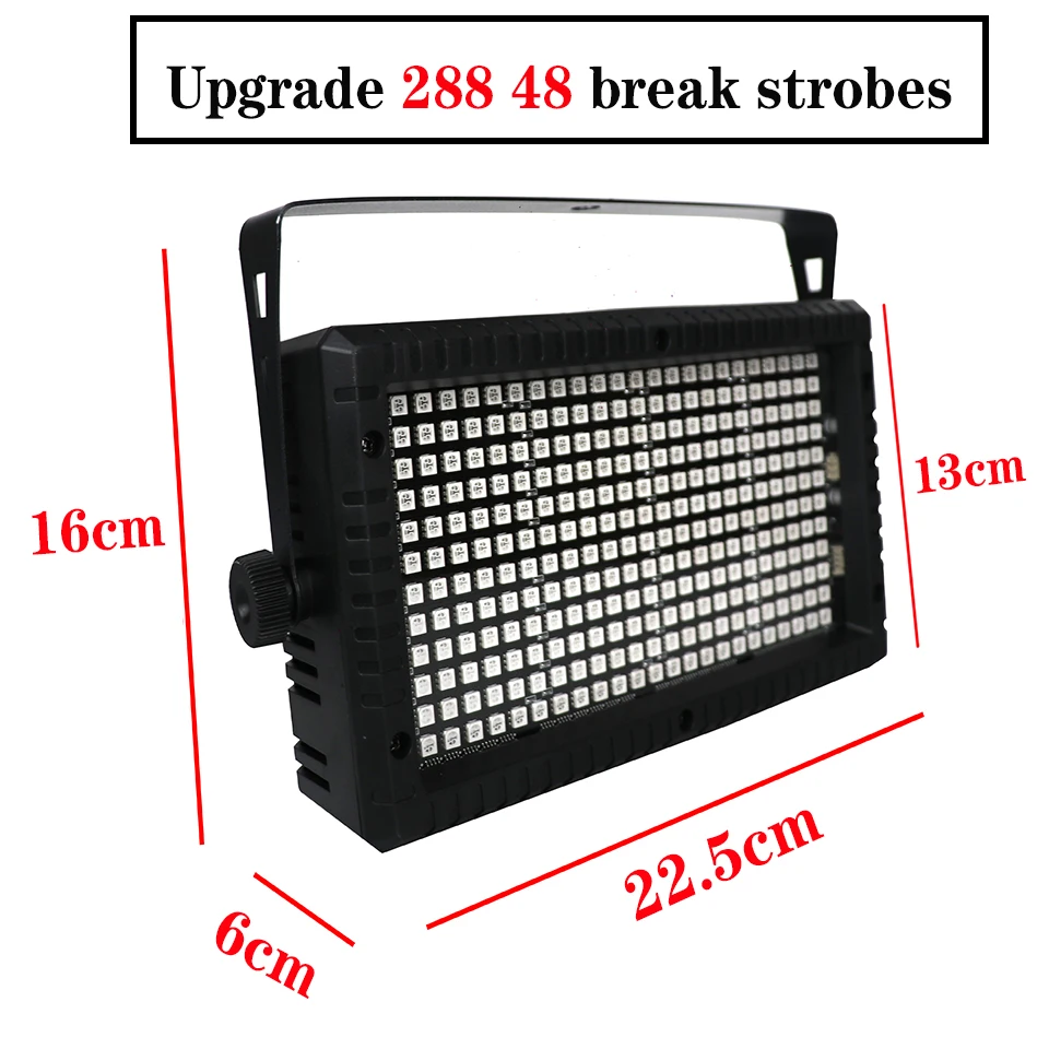 60W Mni 288LED 48 Partition Strobe RGB 3in1 DMX Super Bright Dj Wash Bar Super Bright Strobe Flash Light Stage Lighting Effects