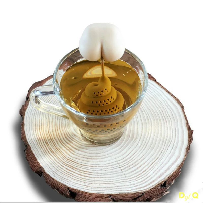 Funny Silicone Tea Infuser Creative Tea Bag Poop Poo Shape Interesting Tea Strainer Reusable Coffee Filter Diffuser Accessories