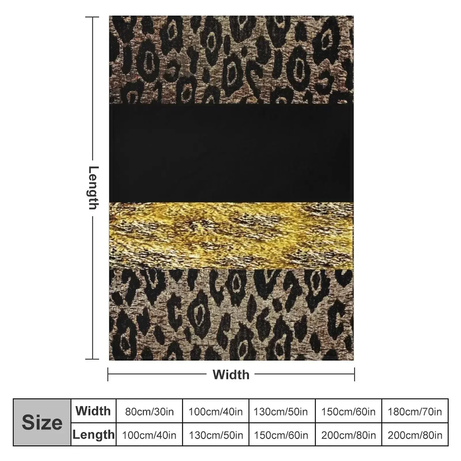 Animal Print Black and Gold and Brown Cheetah and Leopard Throw Blanket Weighted Large Kid'S Blankets