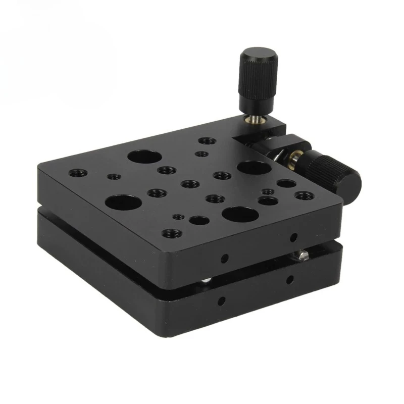 Optical Dual Axis Manual Tilting Table Precision Angle Displacement Stage Tilt Fine-Tuning Working Platform Sliding Table