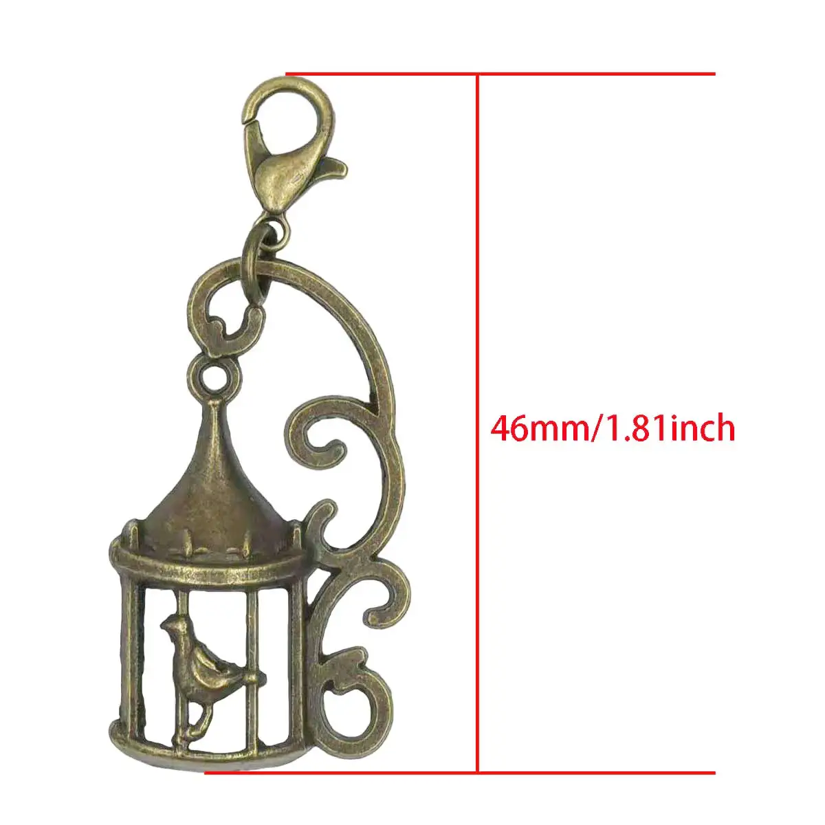 Wholesale 50PCS New Charm Pendants Cage for Bird DIY Crafts Jewelry Accessories Creative Handmade Supplies