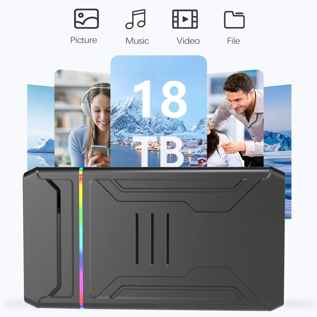 2.5/3.5 inch Hard Disk Enclosure SATA To Type C Hard Drive Case Adapter Up To 6Gbps External HDD Box for PC Laptop 12V 3A Power