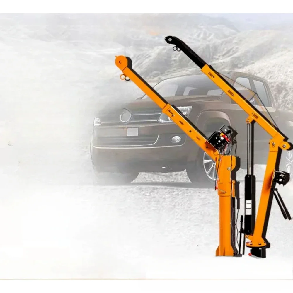 Vehicle-mounted crane 12v24v truck-mounted crane 500 kg 1 ton car cantilever crane small truck hoist