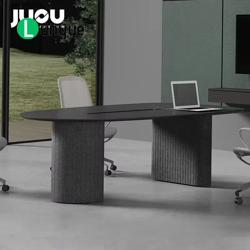 Modern U Shaped Office Desk Multimedia Workstation Conference Table for Colleagues Negotiation Formal Meeting Room