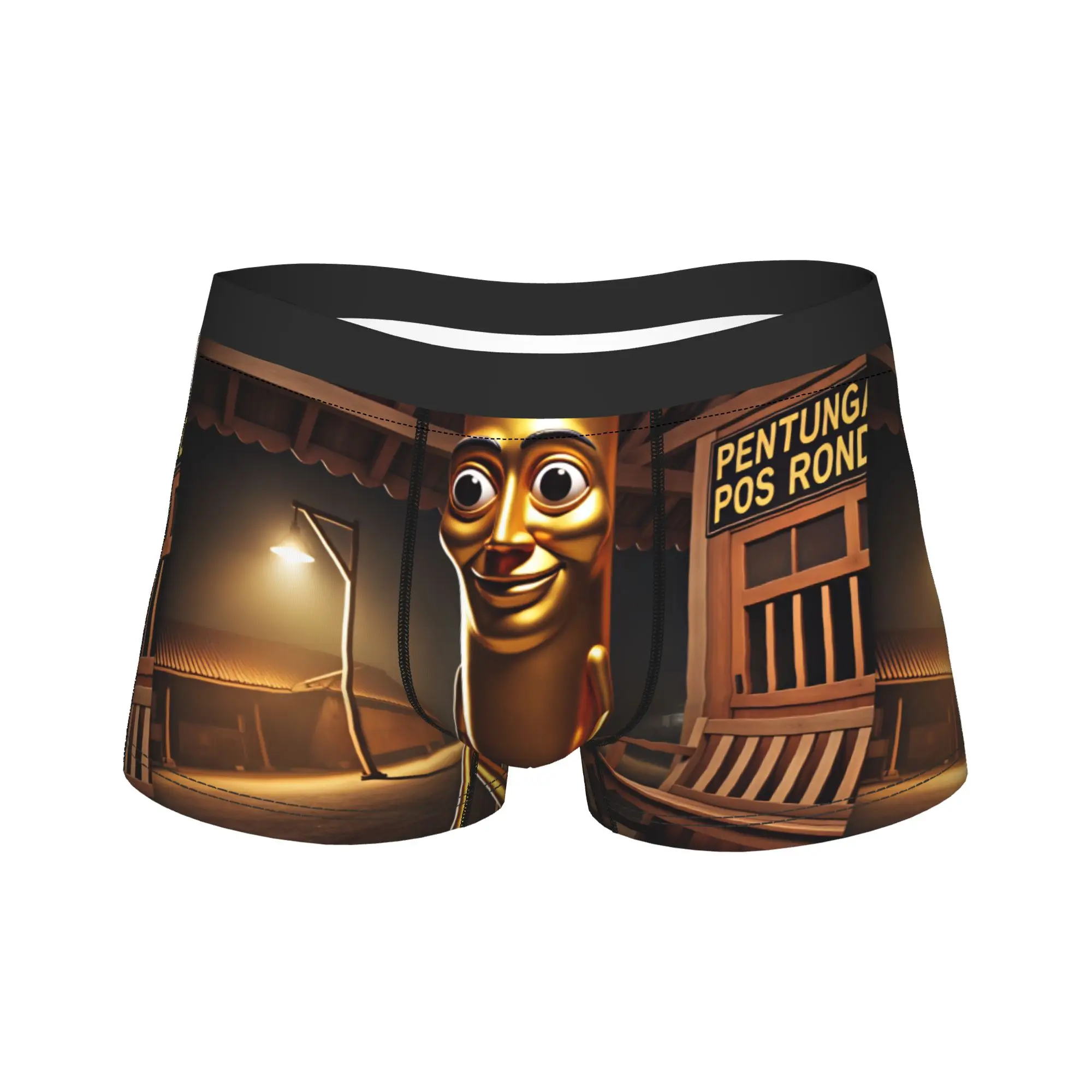 Tung Tung Sahur Golden Character Meme Boxershorts Pouch Underwear Hot Sale Shorts Briefs Comfortable Men Panties Plus Size