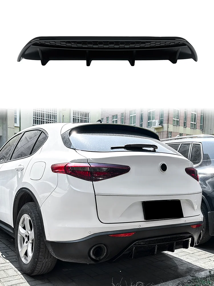 Dla Alfa Romeo Stelvio 2017-2024 Samochodowy Tylny Dyfuzor Zderzaka, Nakładka, Spoiler, Splitter, Zestaw Body Kit Tuning — 2