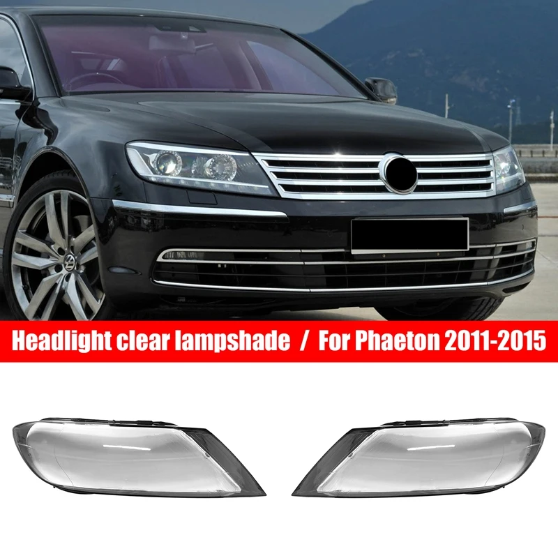 Car Front Headlight Cover Lampshade Waterproof Bright Shell For-Phaeton 2011-2015 Lamp Clear Lens Cover