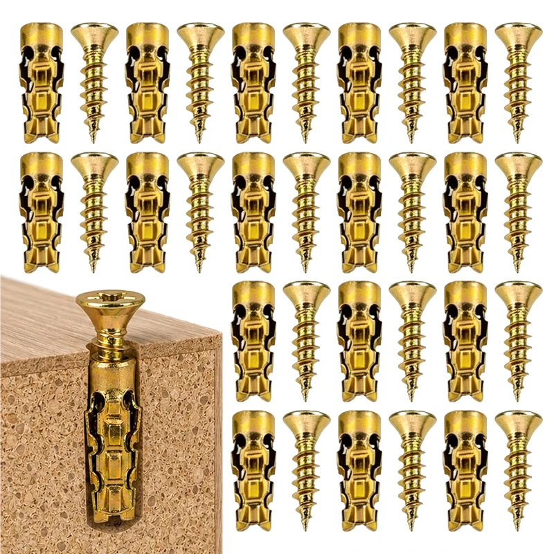 Carbon Steel Anchors Screws Serrated Expansion Tube Wall Anchor Pipe Drilling Plug for Concrete Fasteners Bolt Assortment Kits