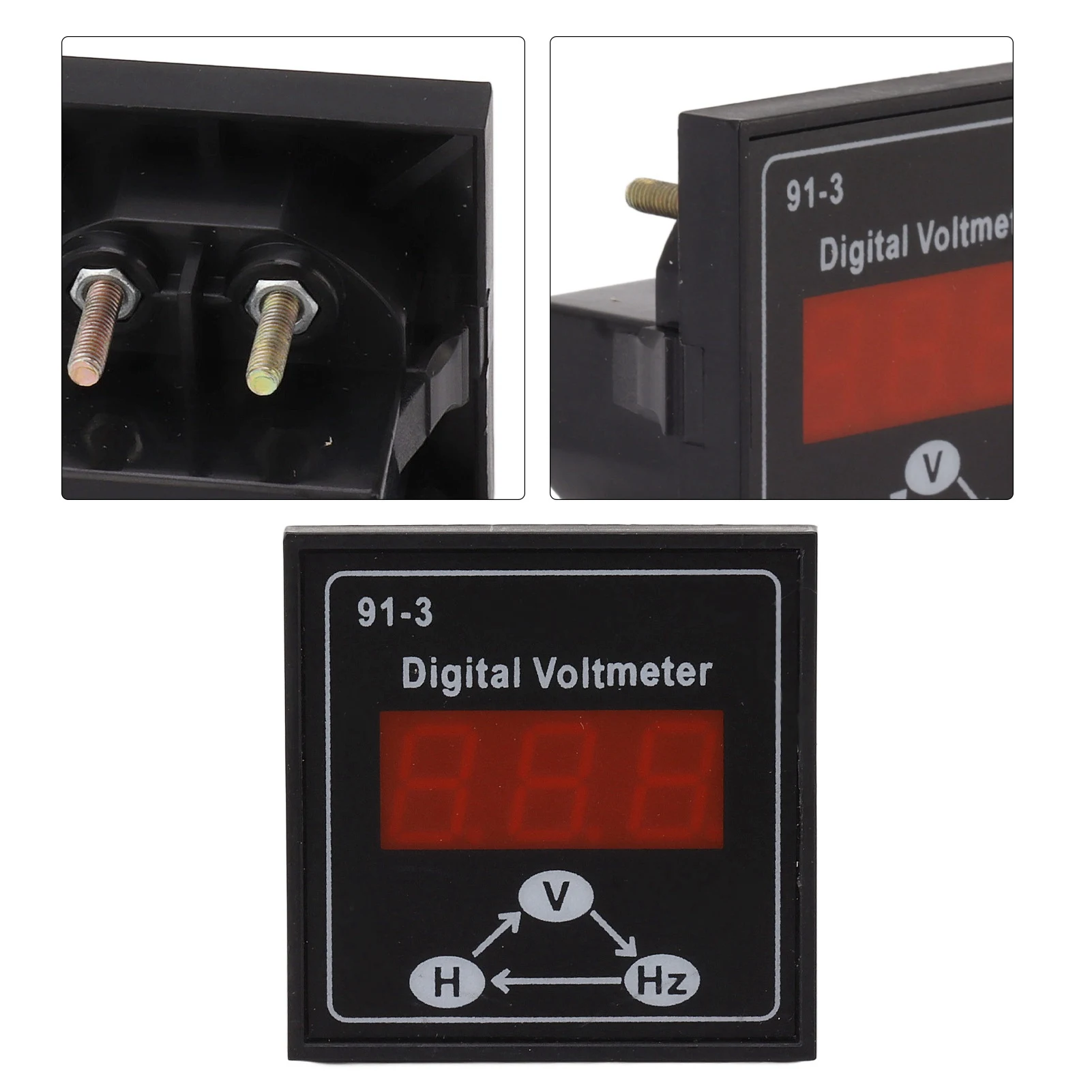 Digital Voltmeter 3 Digit Led Digital Display Single Phase 3 Phase Plug In Connection Voltage Meter for Gasoline Generator