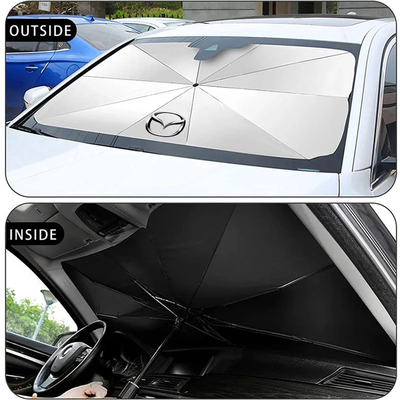 Automobile Windshield Sunshade Car Sun Umbrella Telescopic Sun Visor For Mazda 2 3 5 6 Atenza Axela Demio M5 Ms CX3 CX5 CX30 MX5