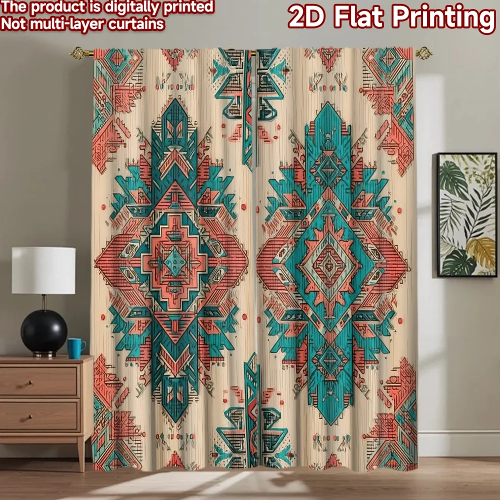 

1pc 2D flat Photography Backdrop Party Backdrop Colorful Tribal Shapes 100% Polyester Festive Holiday Perfect for Bedroom wall