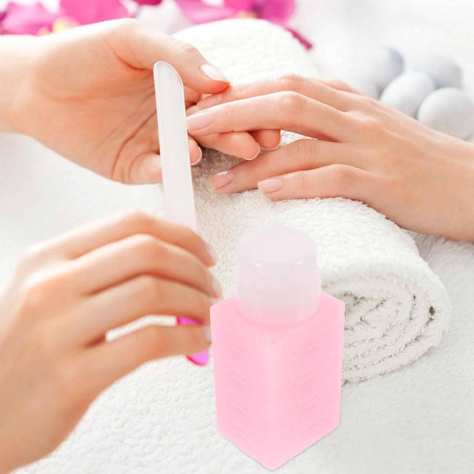 Distributeur de démaquillant, bouteille à pompe en plastique, grande capacité, Portable, voyage, dissolvant de vernis à ongles, conteneur anti-fuite