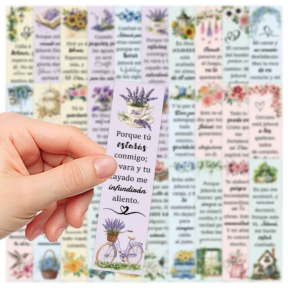 Stationery Books - 30Pcs Cartoon Inspirational English Sentences Bookmarks