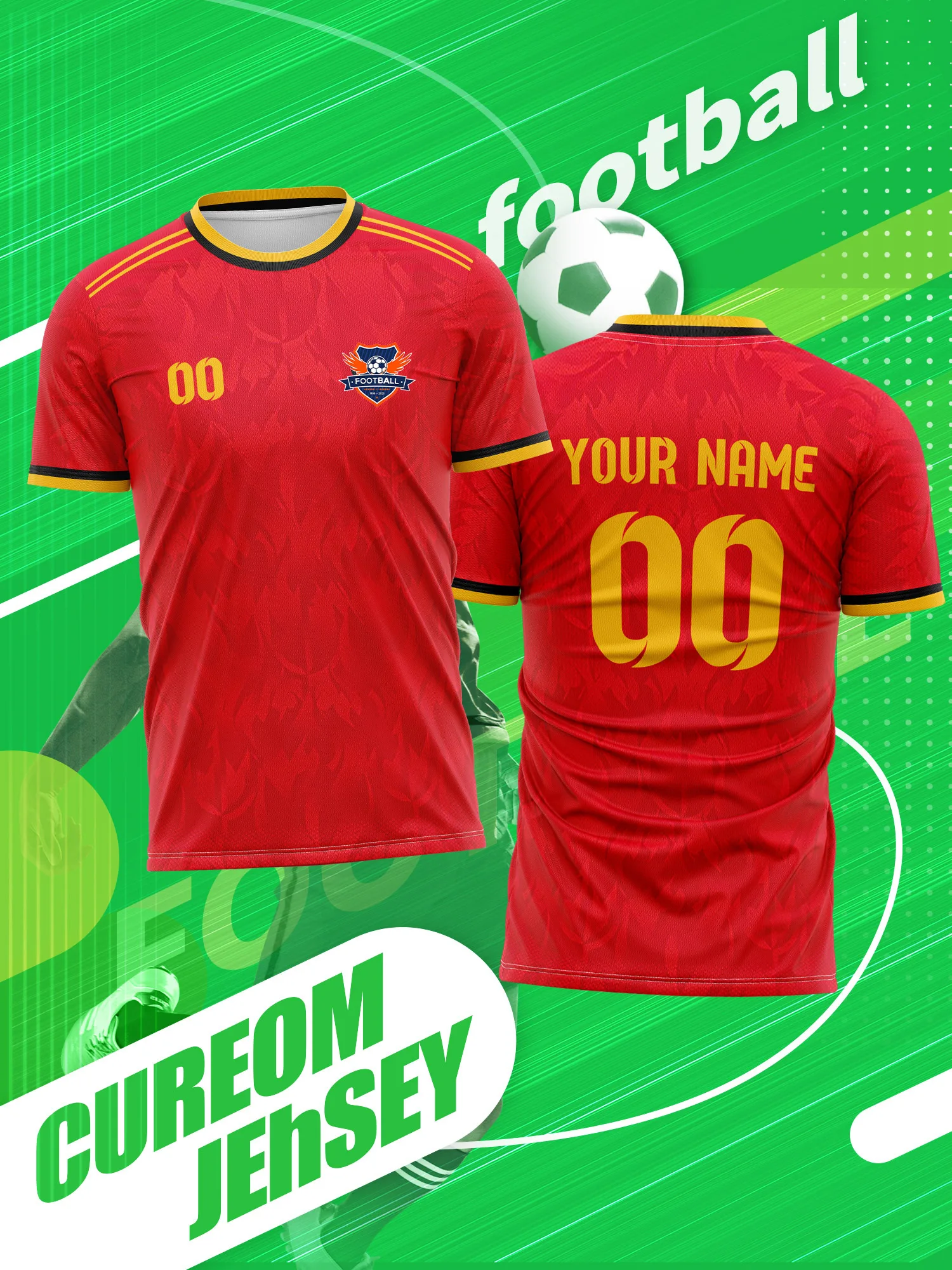 

Футбольная форма с индивидуальным дизайном: фото, имя, номер, для команды, группы, корпоративного мероприятия, комплект униформы