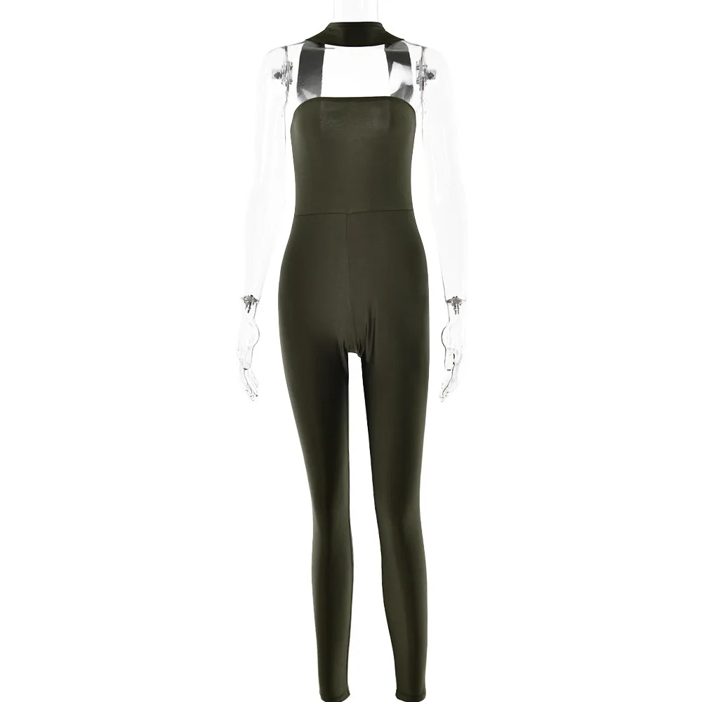 جديد الربيع الصيف الرسن الرقبة عارية الذراعين أكمام ارتداءها مثير فتاة الساخنة بذلة #5