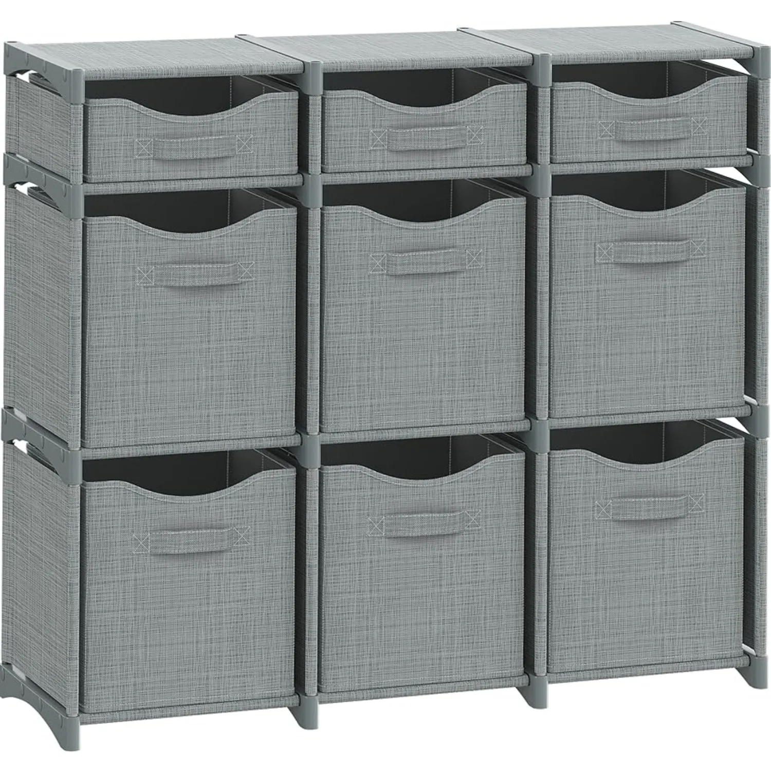 9 Cube Closet Organizers Includes All Storage Cube Bins Easy To Assemble Storage Unit With Drawers