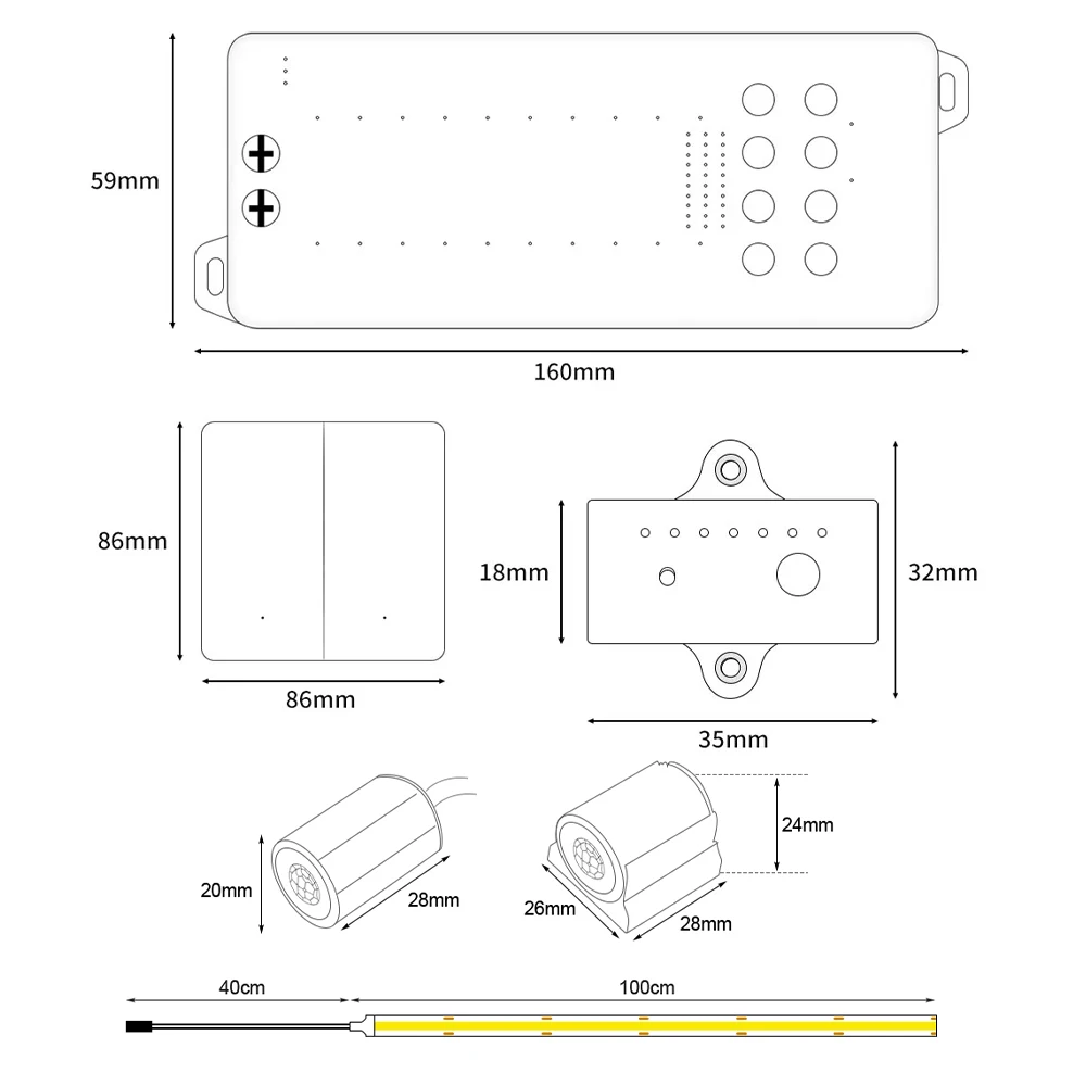 Imagem -06 - Led Stair Strip Light com Sensor de Movimento Decoração de Iluminação de Escada 20 Passos Fácil Instalação