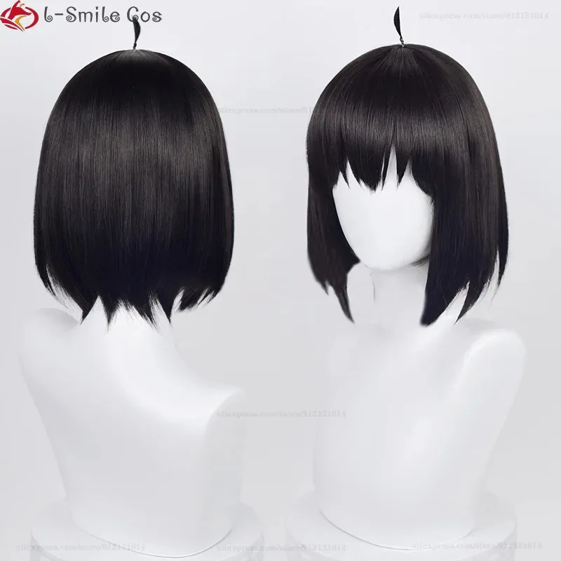 

vivi 2025 Yuri Briar Cosplay Anime cos 33cm Black Heat Resistant Synthetic Halloween Party Yor Forger Brother Wigs + Wig Cap
