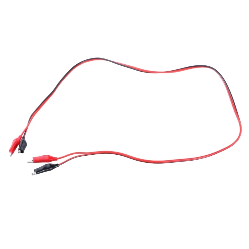 Pinzas cocodrilo, cables prueba eléctricos, pinzas prueba cocodrilo doble punta, 2 colores, envío directo