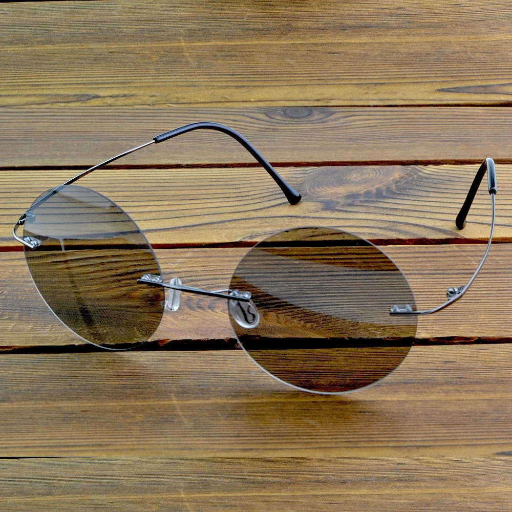 

Clara Vida Round Rimless UV400 UV100% Polarized Photochromic TURN DARKER IN SUN Sunglasses Fishing Cycling Outdoor