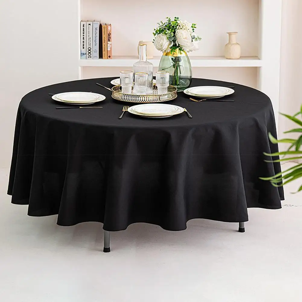 Round Tablecloth Pack Waterproof Round Tablecloth Set for Banquets Parties Stain proof Anti slip Table for Picnics