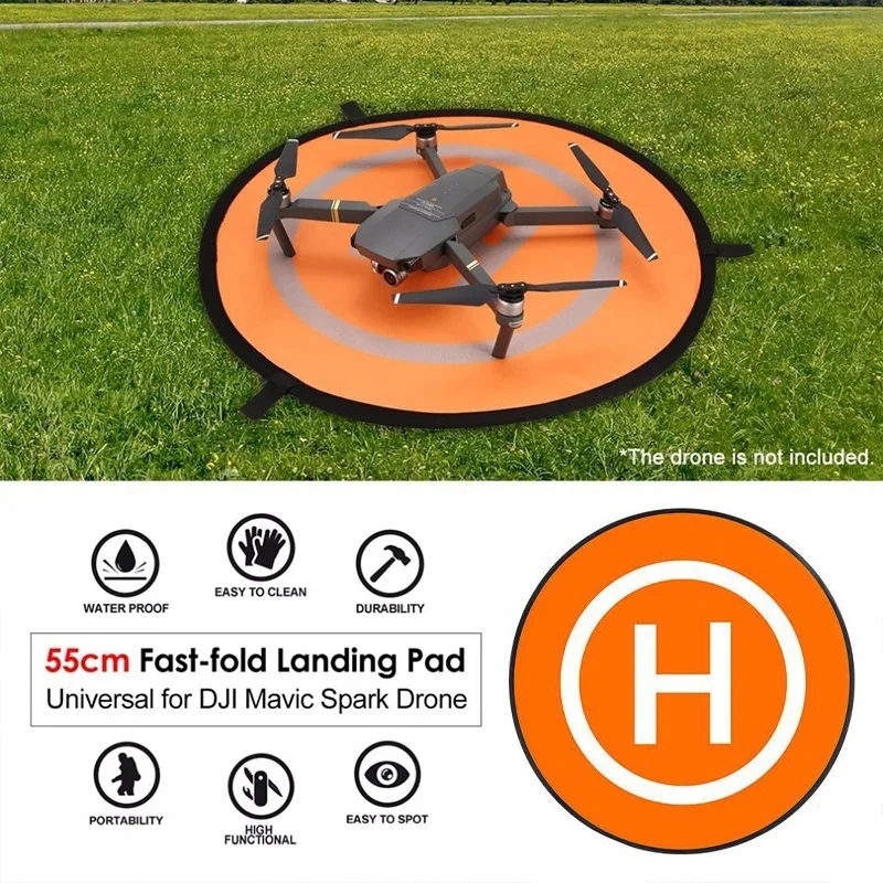 Foldable 55cm Universal Drone Landing Pad Waterproof Reflective Portable Parking Apron Mat for RC Quadcopter FPV Accessories