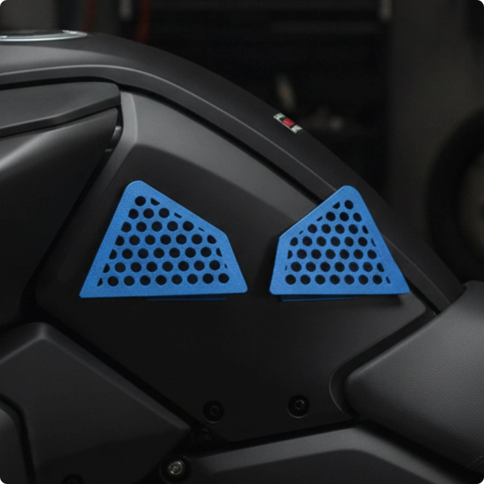 Tank Opening Cover Textured Tank Cover Insert Motorcycle Trim Piece Long-Lasting Lightweight