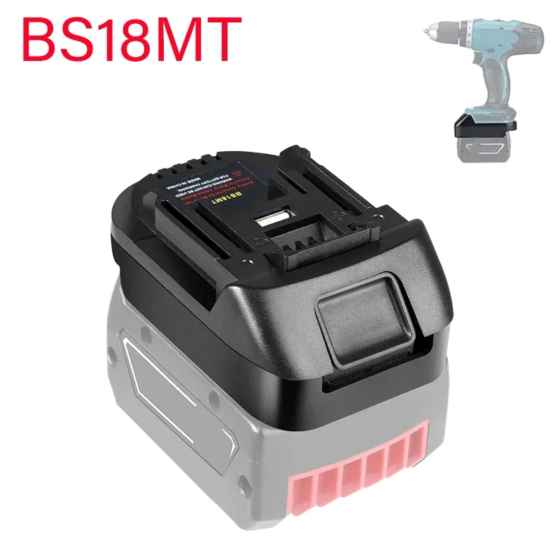 Bosch 18V BAT619G/620 배터리, 마키타 18V BL 1860 리튬 배터리로 변환, 새로운 BS18MT 배터리 어댑터 변환기 USB