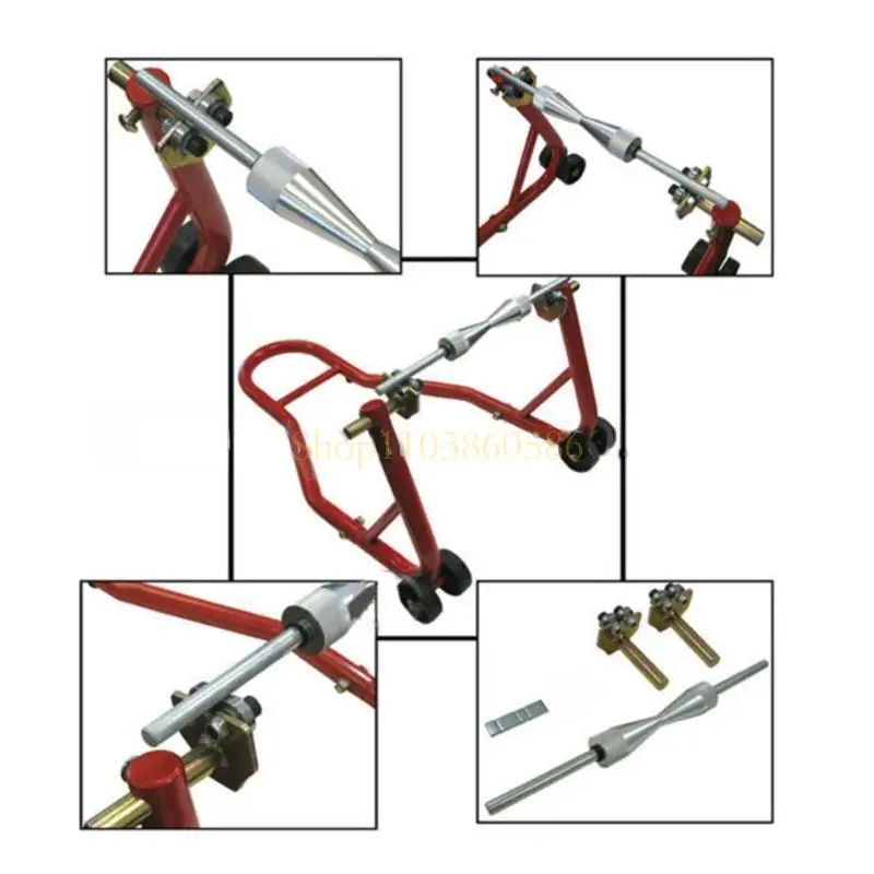 

242A Portable Motorcycle/Bicycle Wheel Balancer Set Standard 40cm/15.74Inch for Rim Tire Balancing Spin Manual Tire Balancer