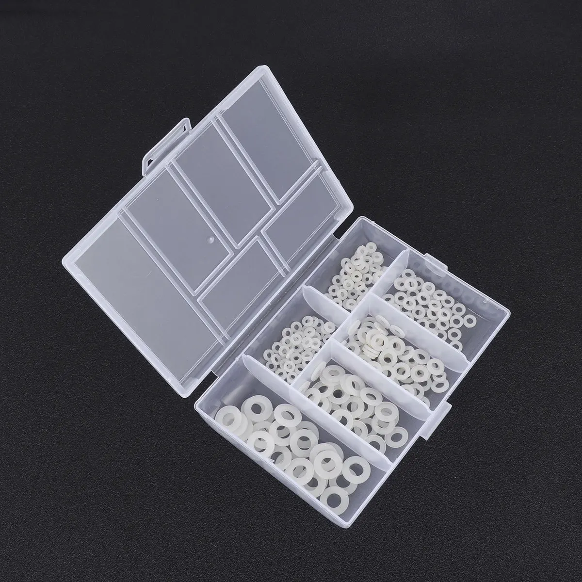 250 قطعة غسالة النايلون الأبيض M2.5 M5 فاصل مسطح للسيارات الكهربائية البحرية الأختام الدائمة طوقا حلقة الأجهزة
