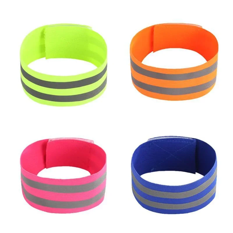 Reflective Bands Elastic Armband Wristband Ankle Leg Straps Kids Safety Reflector Tape Straps for Night Jogging Biking Running