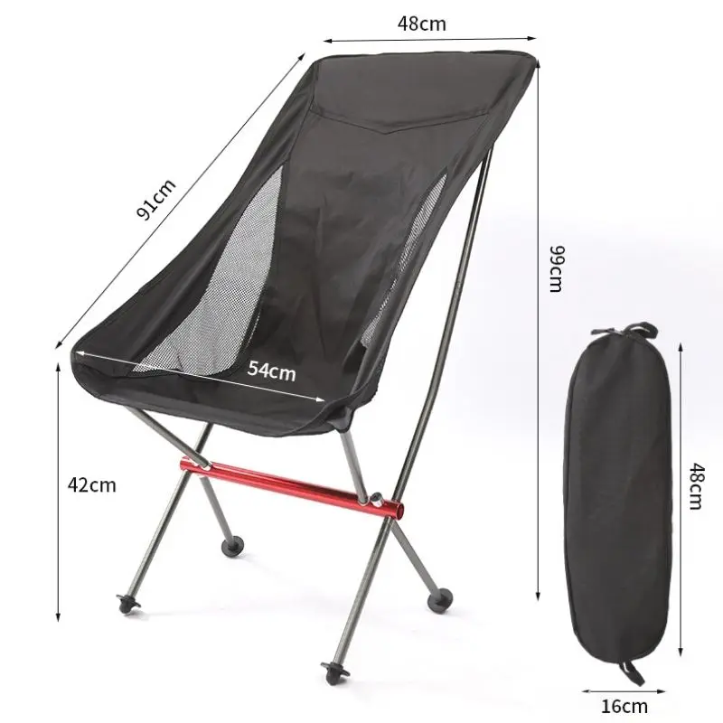 Travel Ultralight Folding Chair Detachable Portable Moon Chair Outdoor Camping Fishing Chair Beach Hiking Picnic Seat