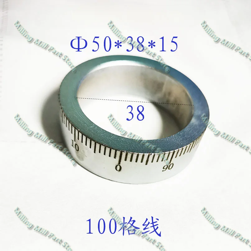 0-100 Dial Outer Diameter 50x Inner Hole 38x Thick 15mm Scale Ring 45# Steel Machine Tool Accessories Accurate Durable